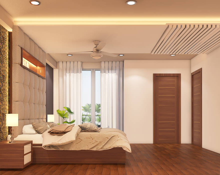 Residence for mr. Mehta, umesh prajapati designs umesh prajapati designs Modern Bedroom