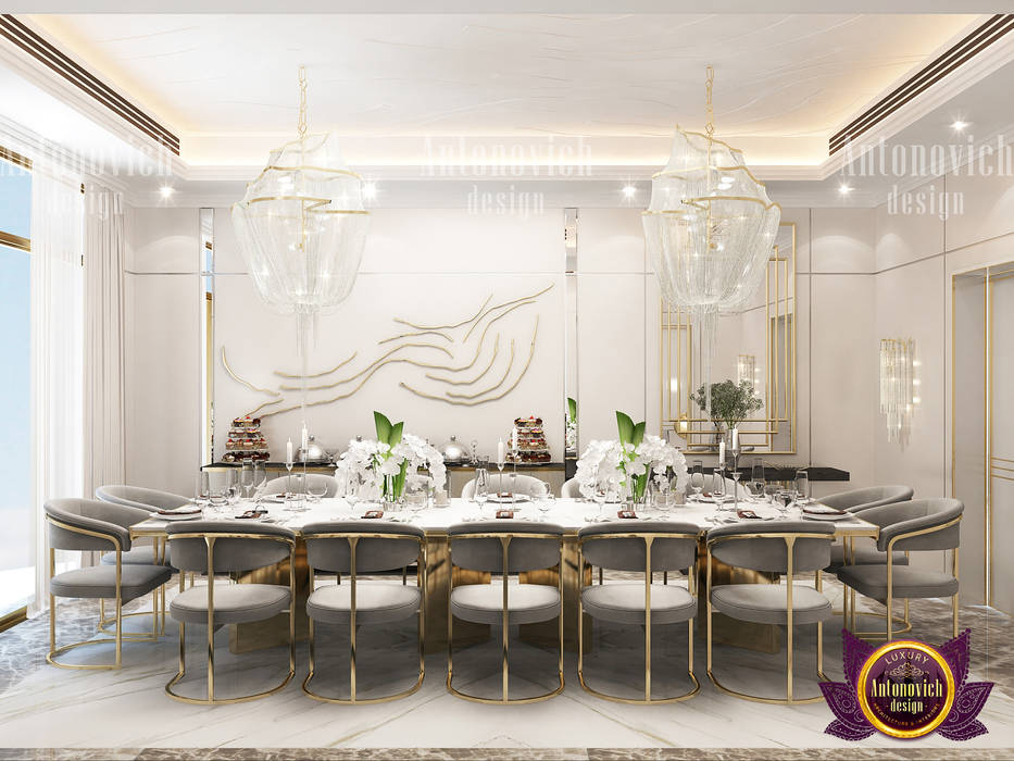 Elegant Dining Room Interior, Luxury Antonovich Design Luxury Antonovich Design