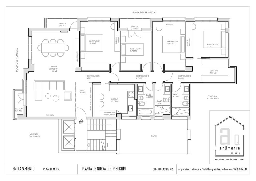 minimalist by arQmonia estudio, Arquitectos de interior, Asturias, Minimalist