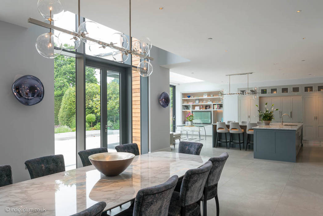 Open Plan Kitchen In A Modern Mansion In Hertfordshire