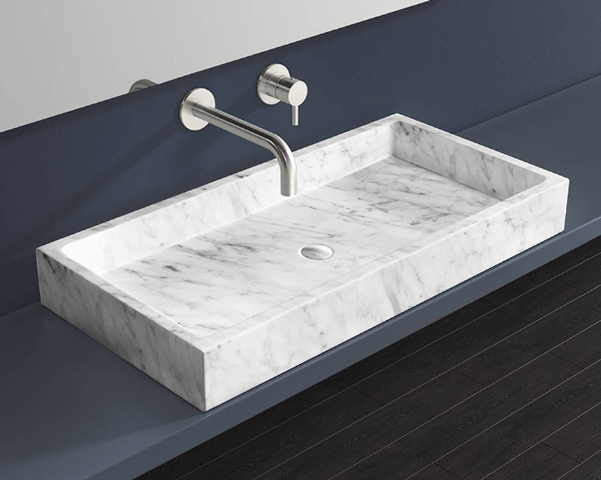 Einzigartig, stilvoll, edel: moderne Waschbecken aus Marmor, Badeloft - Badewannen und Waschbecken aus Mineralguss und Marmor Badeloft - Badewannen und Waschbecken aus Mineralguss und Marmor Modern Bathroom Marble Sinks