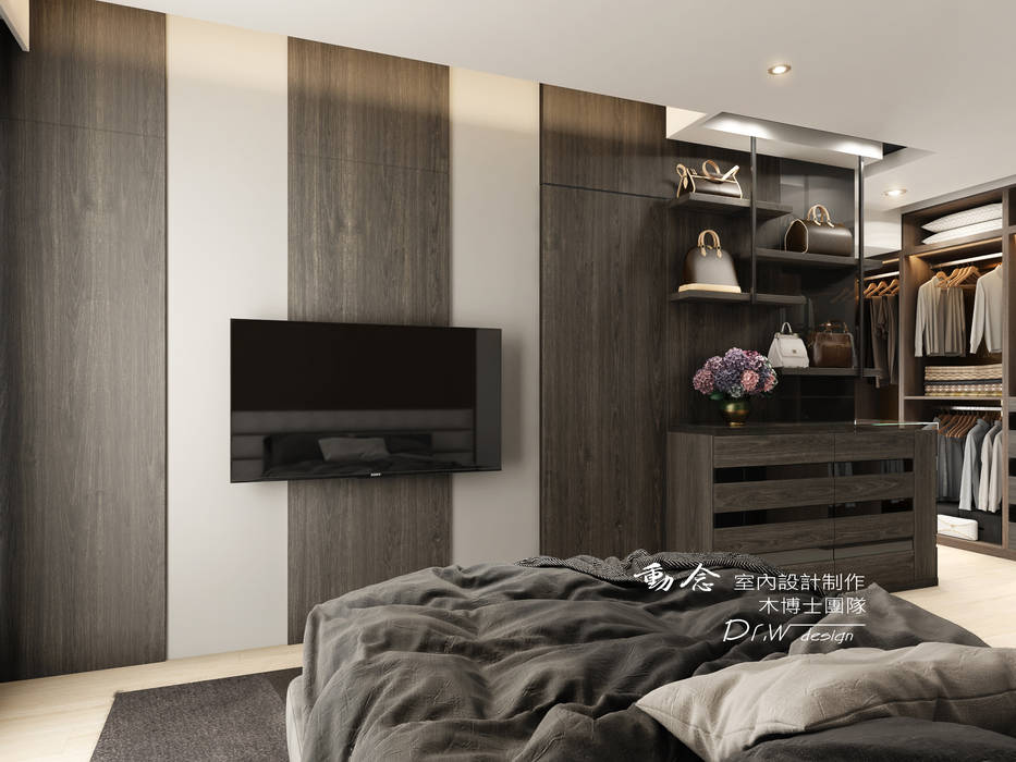 臥室電視牆 木博士團隊/動念室內設計制作 Modern style bedroom