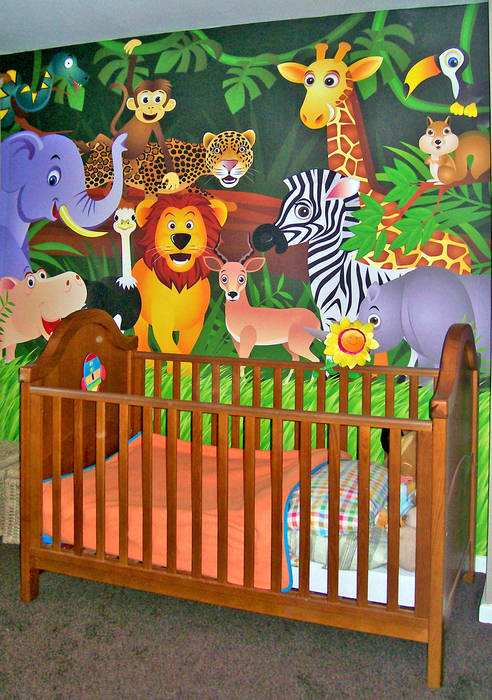 Animals Children's Bedroom Wallpaper Mural, Redcliffe Imaging Ltd Redcliffe Imaging Ltd Kamar tidur kecil