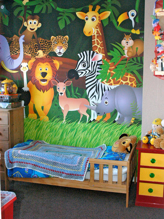 Animals Children's Bedroom Wallpaper Mural, Redcliffe Imaging Ltd Redcliffe Imaging Ltd 小さな寝室