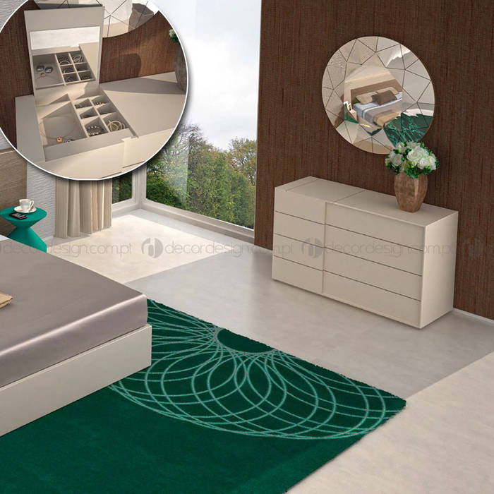 Cómoda Mirage, Decordesign Interiores Decordesign Interiores Modern style bedroom Chipboard Dressing tables