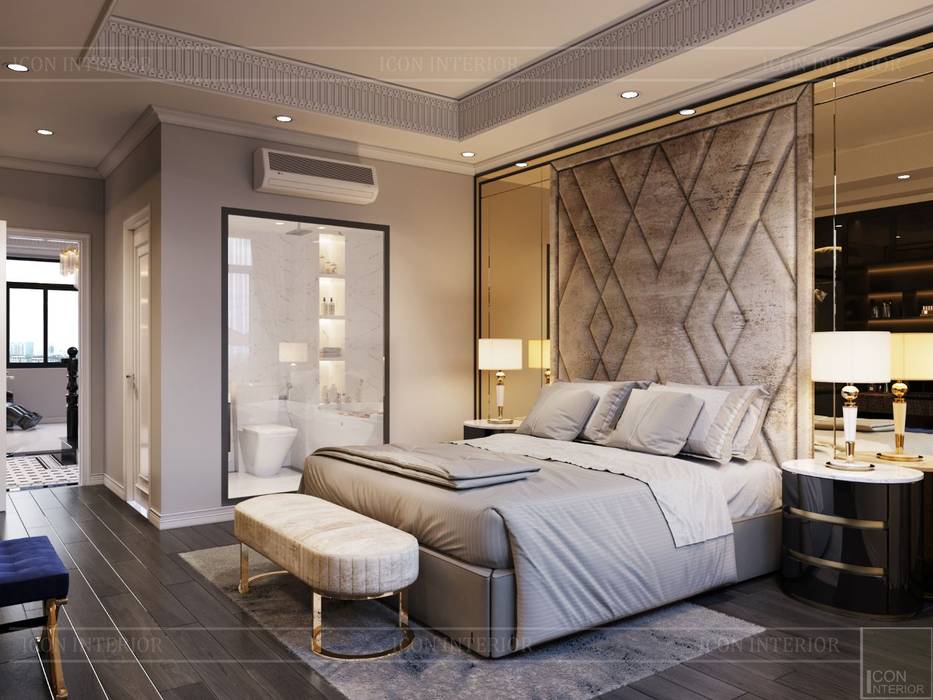 Thiết kế Biệt thự phong cách Đông Dương: KHI THIẾT KẾ LÀ LỜI TỰ SỰ, ICON INTERIOR ICON INTERIOR Phòng ngủ phong cách châu Á