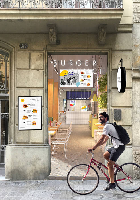 Burger Munch, Piedra Papel Tijera Interiorismo Piedra Papel Tijera Interiorismo