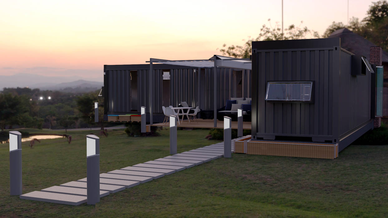 "L" Container House Cemile Ozkan Kayacik Mimarlik Ofisi Prefabrik ev Aluminyum/Çinko Mimarlık