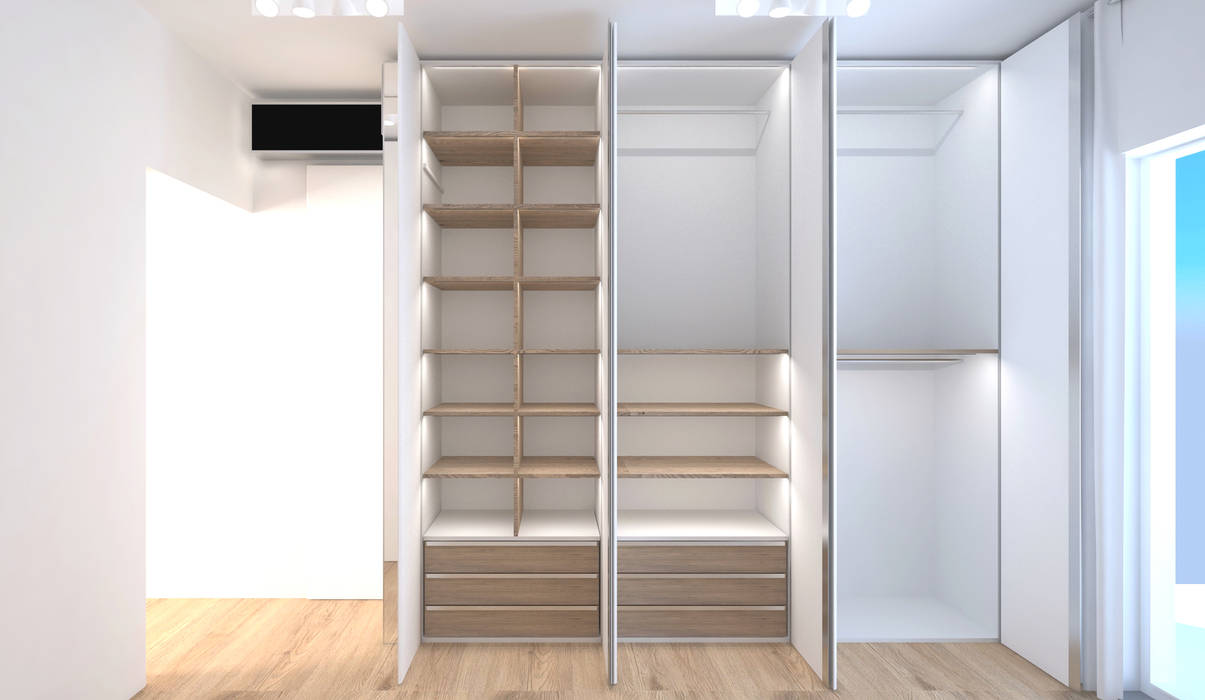Duolab Progettazione E Sviluppo モダンデザインの ドレッシングルーム 白色 Homify