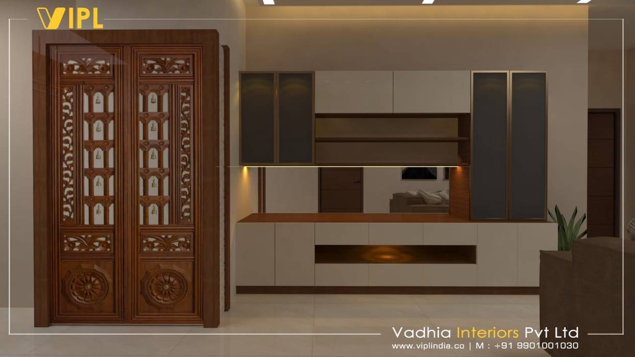 3 BHK Interiors For Mr Dileep , Vadhia Interiors Pvt Ltd Vadhia Interiors Pvt Ltd Tủ bếp