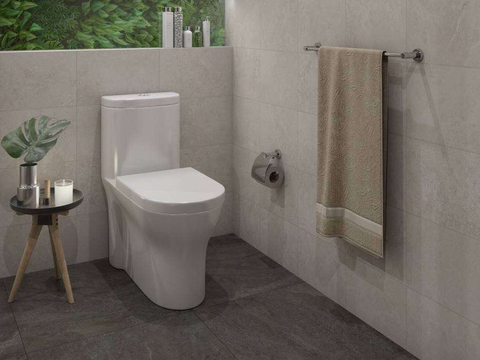 Baño con muros y piso estilo piedra baños modernos de interceramic mx