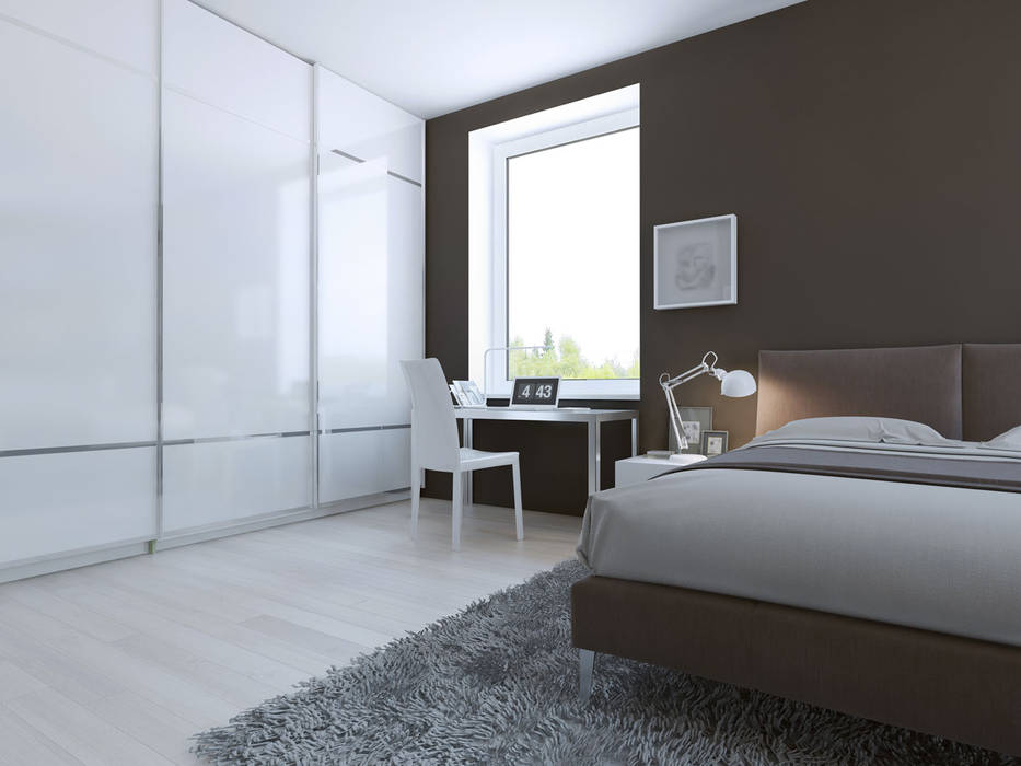 White Gloss Sliding Door Wardrobes London Metro Wardrobes London Modern style bedroom Wardrobes & closets