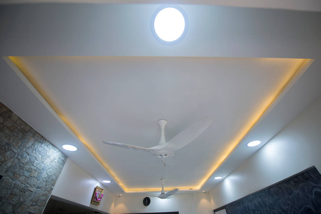 False Ceiling Chaitali Shah Minimalist living room