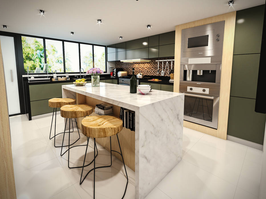 VIVIENDA FQ, PAR Arquitectos PAR Arquitectos Built-in kitchens Aluminium/Zinc