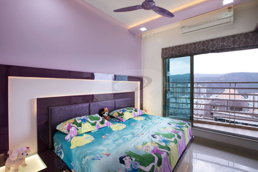 MR.LALIT SHARMA'S RESIDENCE IN KHARGHAR, DELECON DESIGN COMPANY DELECON DESIGN COMPANY Habitaciones para niños Tablero DM