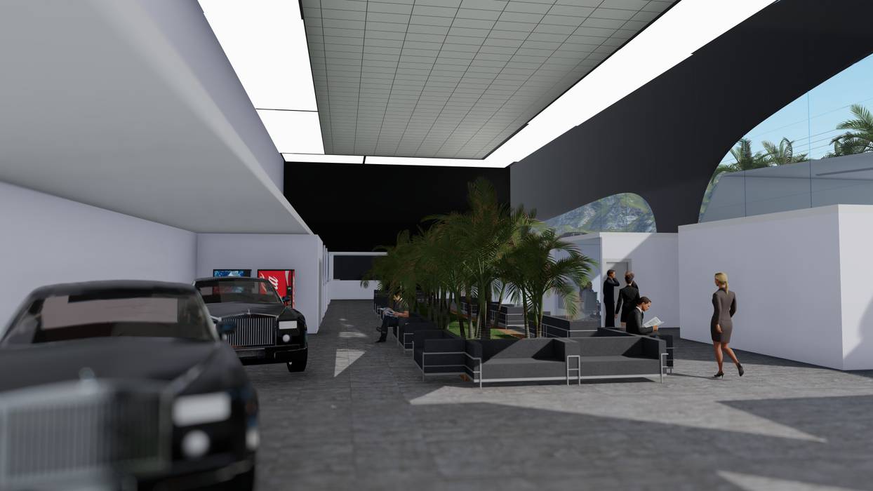 Propuesta Agencia Automotriz Rolls Royce , Arquitecto Ulises Almaguer Arquitecto Ulises Almaguer مساحات تجارية معارض سيارات