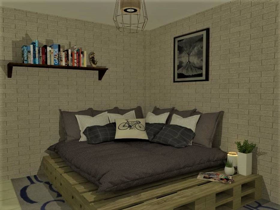 ESPACIO DE CAMA adc arquitectos Dormitorios pequeños Derivados de madera Transparente