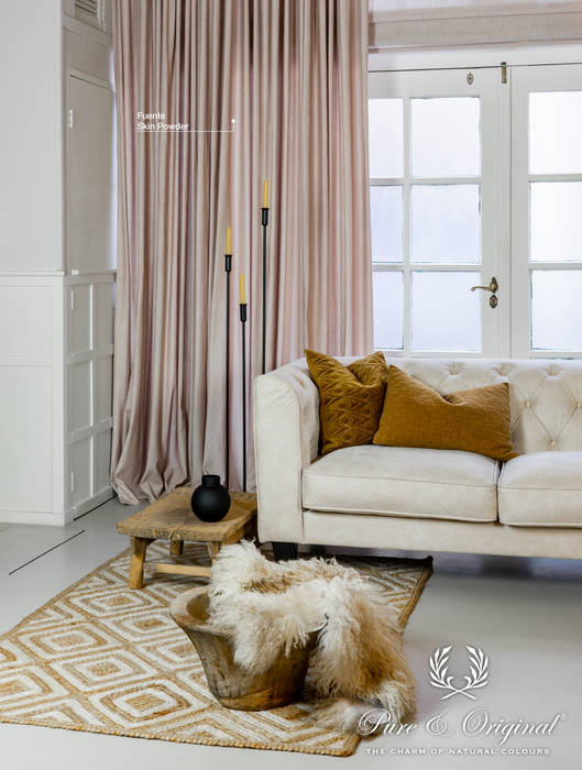 Pure & Original stoffen collectie, Pure & Original Pure & Original Modern windows & doors Textile Amber/Gold Curtains & drapes