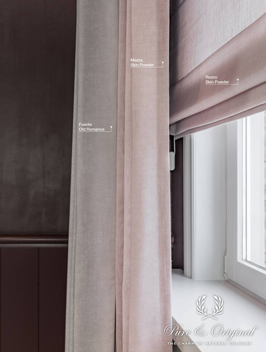 Pure & Original stoffen collectie, Pure & Original Pure & Original Rustikale Fenster & Türen Textil Bernstein/Gold Fensterdekoration