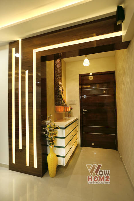 Foyer Area Wow Homz Modern corridor, hallway & stairs Wood Wood effect