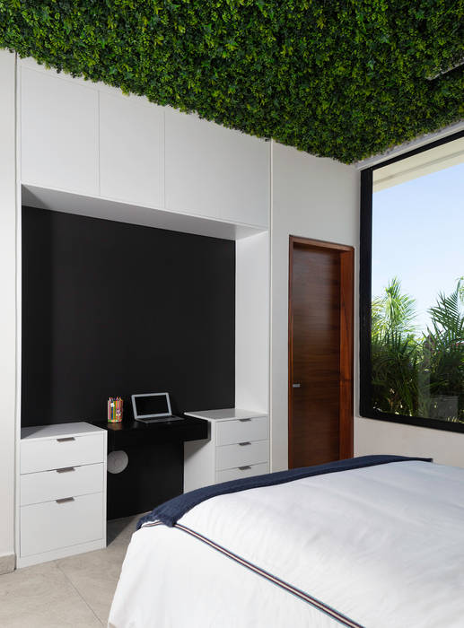 casa de la p, Daniel Cota Arquitectura | Despacho de arquitectos | Cancún Daniel Cota Arquitectura | Despacho de arquitectos | Cancún Small bedroom Concrete