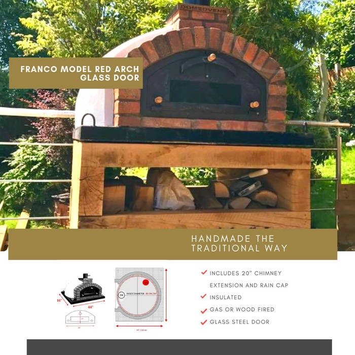 Wood - fired pizza oven , Dome Ovens® Dome Ovens® 地中海風 庭