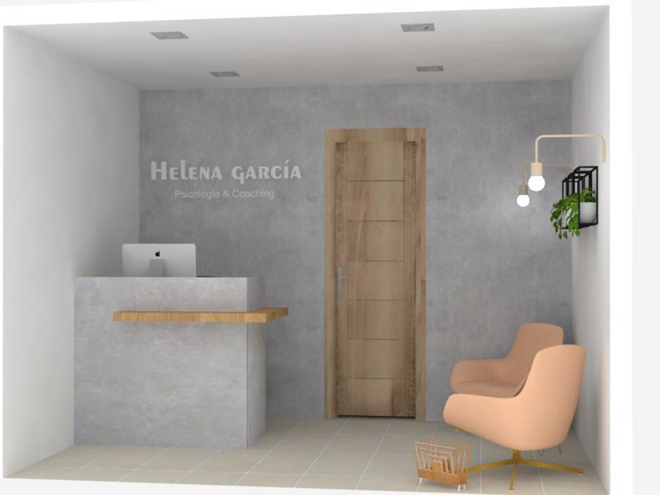 Recepción consultorio Helena García, Decó ambientes a la medida Decó ambientes a la medida Commercial spaces Offices & stores