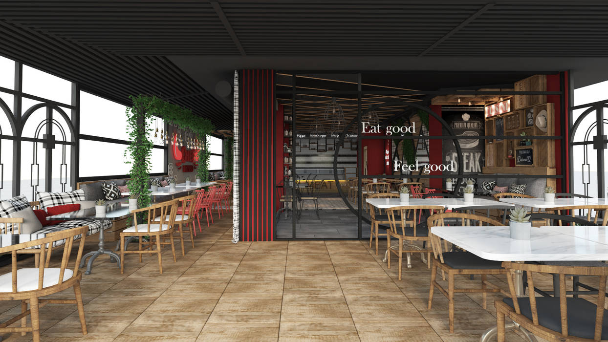 Chef Rosso Restaurant Tasarımı - Mersin, Rengin Mimarlık Rengin Mimarlık Commercial spaces Gastronomy