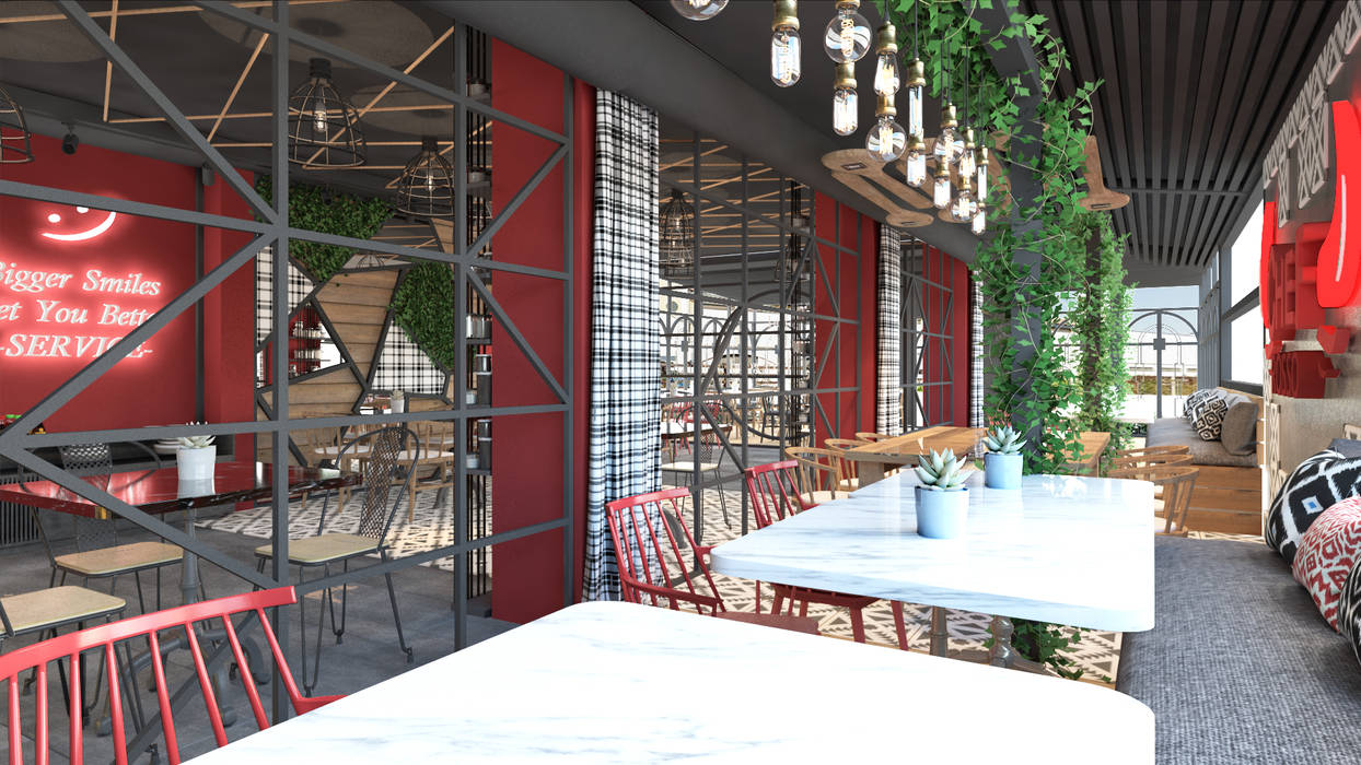 Chef Rosso Restaurant Tasarımı - Mersin, Rengin Mimarlık Rengin Mimarlık Commercial spaces Gastronomy