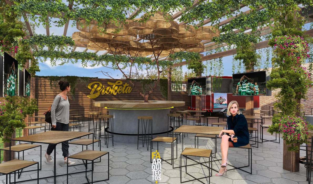 Broketa Beer & Garden, FA Arquitectos FA Arquitectos Commercial spaces Bars & clubs