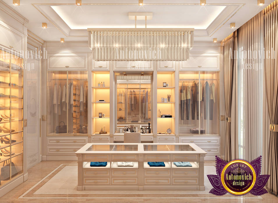 Luxury Dressing Room by Female Designer, Luxury Antonovich Design Luxury Antonovich Design