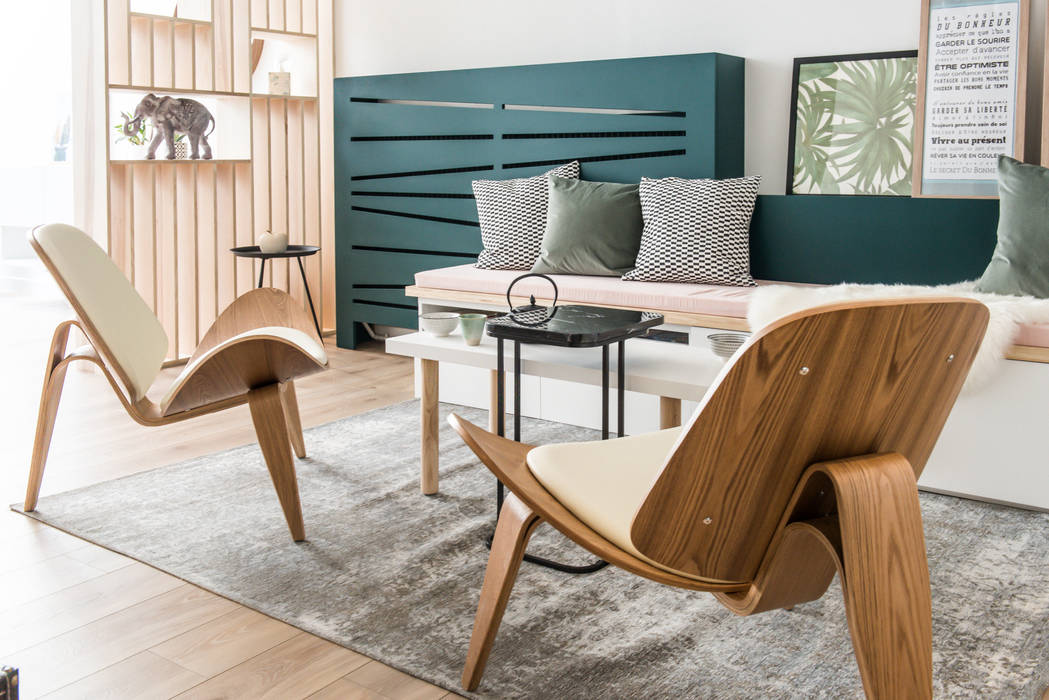 Cabinet d'ostéopathie, Agence Maïlys MOUTON Agence Maïlys MOUTON Scandinavian style living room
