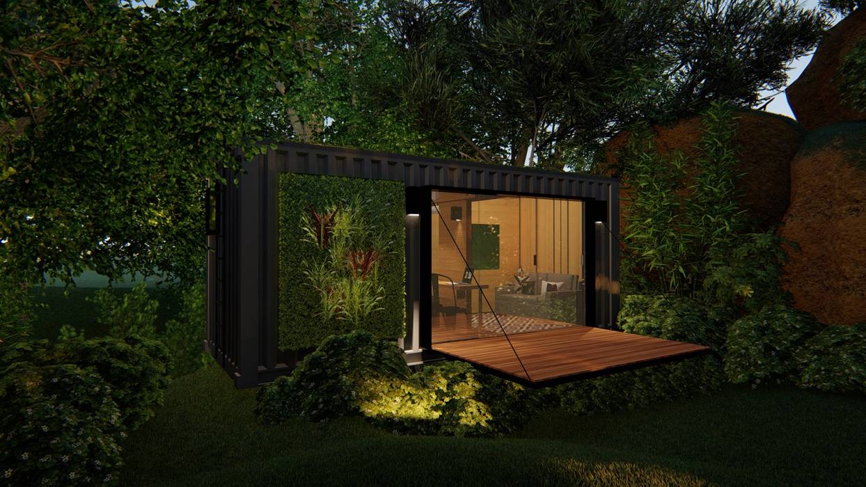 Mini CASA Container, Giselle Wanderley arquitetura Giselle Wanderley arquitetura منازل صغيرة الحديد / الصلب