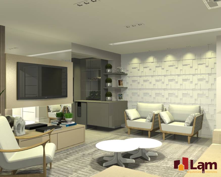 Apto. Condominium Club, LAM Arquitetura | Interiores LAM Arquitetura | Interiores Living room