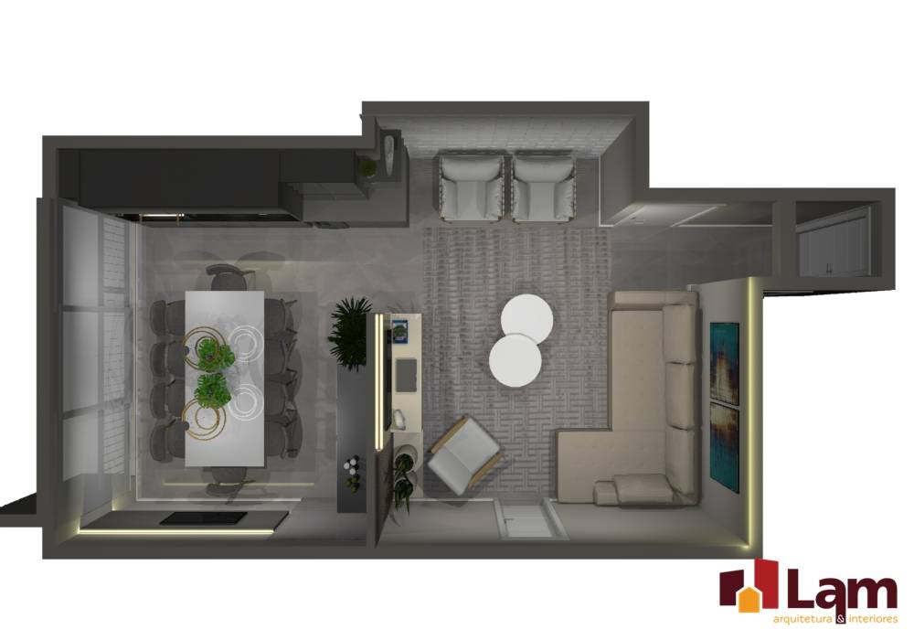 Apto. Condominium Club, LAM Arquitetura | Interiores LAM Arquitetura | Interiores Balcones y terrazas de estilo moderno