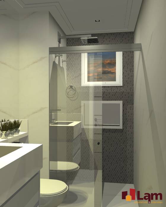 Apto. Condominium Club, LAM Arquitetura | Interiores LAM Arquitetura | Interiores Phòng tắm phong cách hiện đại