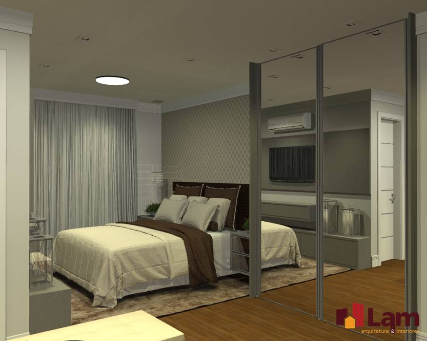 Apto. Condominium Club, LAM Arquitetura | Interiores LAM Arquitetura | Interiores Modern style bedroom
