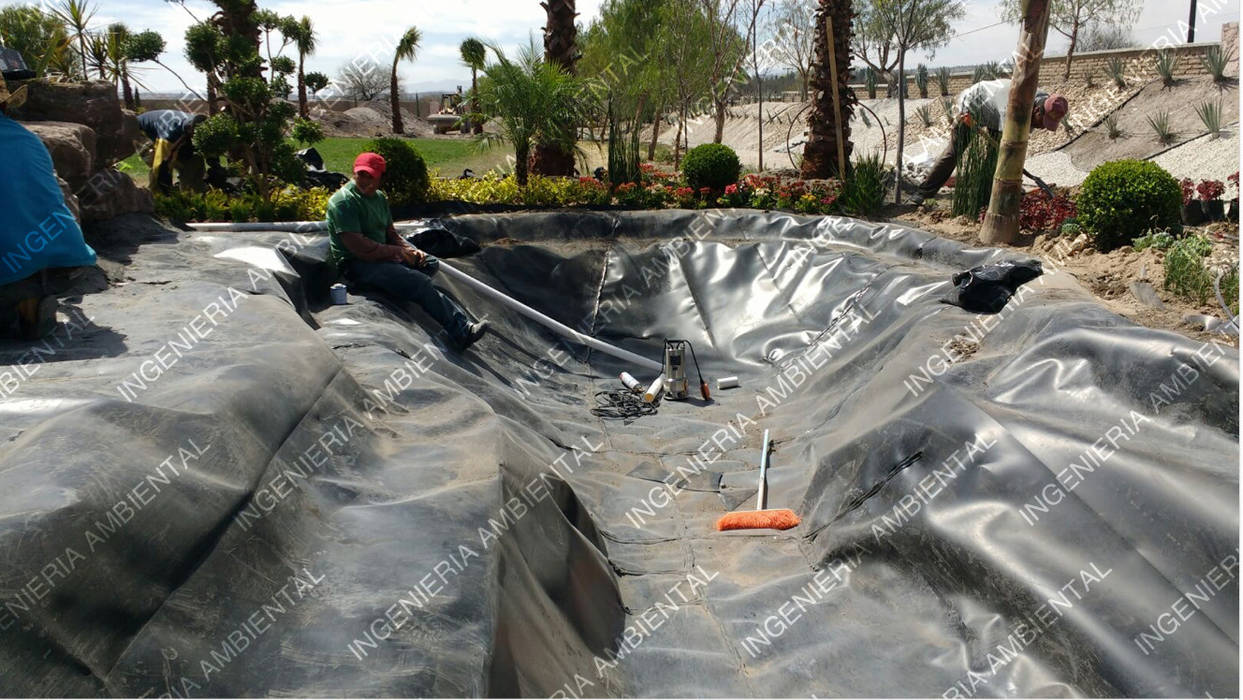 LAGOS ARTIFICIALES CON GEOMEMBRANAS HDPE Y PVC, INGENIERIA AMBIENTAL/GEOSINTETICOS INGENIERIA AMBIENTAL/GEOSINTETICOS Kolam taman Plastik