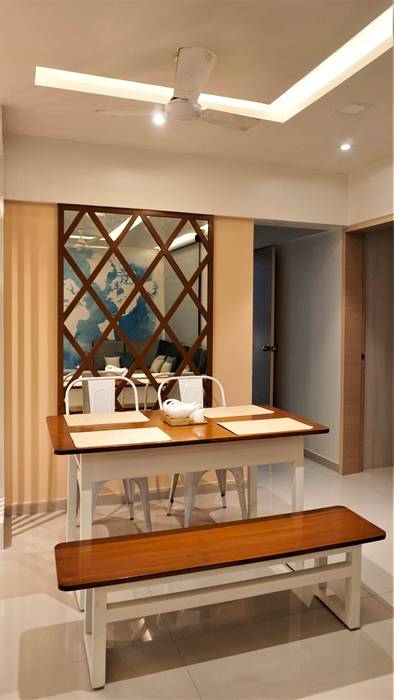 2BHK, Pride Ashiyana, Lohegan, Design Evolution Lab Design Evolution Lab Modern dining room