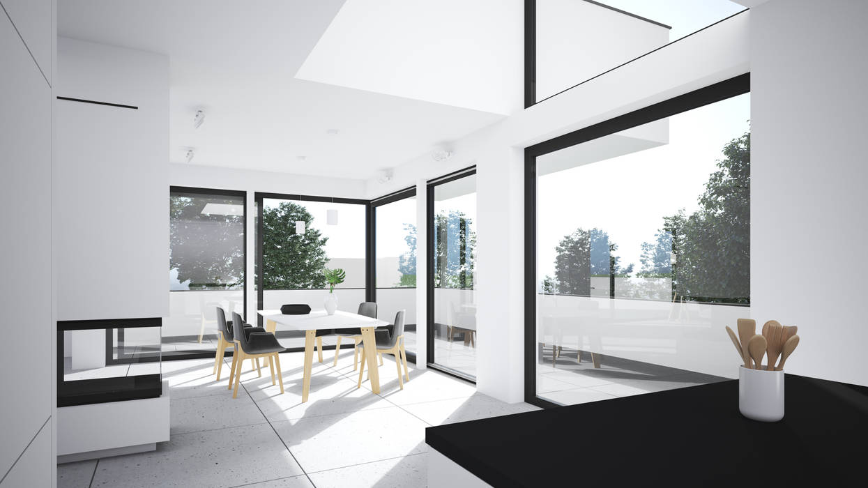 Neubau Eines Einfamilienhauses Am Hang Moderne Esszimmer Von Karl Kaffenberger Architektur Einrichtung Modern Homify