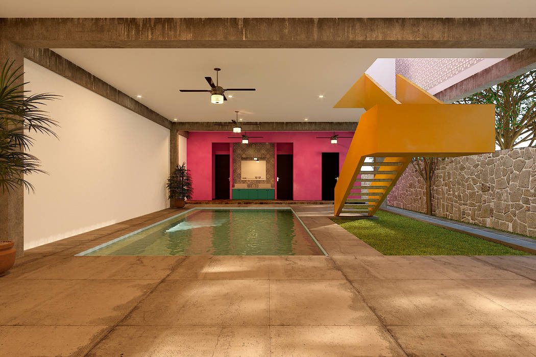 Alberca + Departamentos, Laboratorio Mexicano de Arquitectura Laboratorio Mexicano de Arquitectura Modern Pool Concrete
