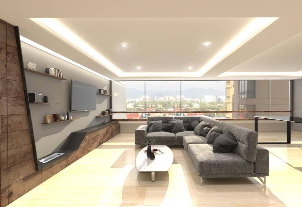 Sala salones modernos de plarist moderno mármol | homify