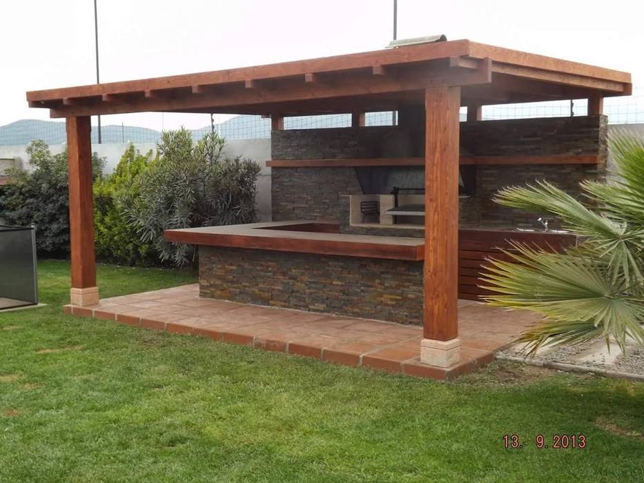 ASADOR PALAPA INNOVACIONES FOURIER S DE RL DE CV Balcones y terrazas minimalistas Concreto