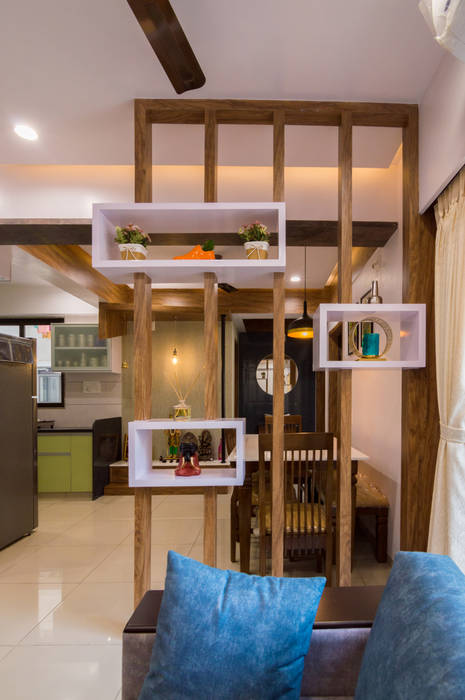 Interior Residential - South Bopal, Ahmedabad, JM architects JM architects Modern living room