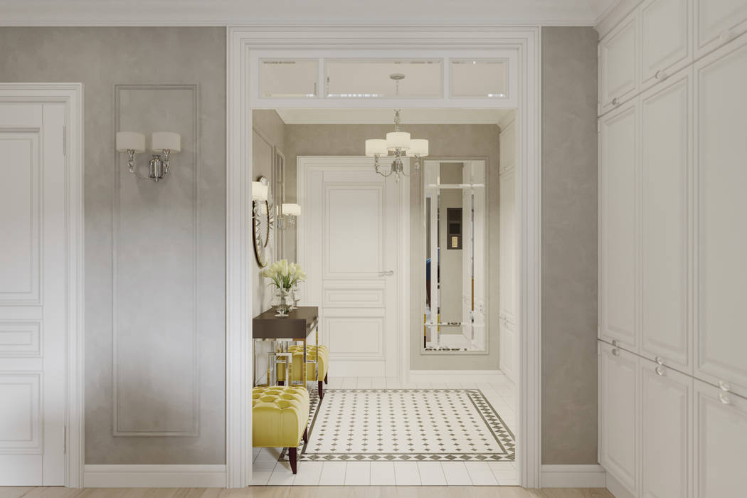 Утонченный классический интерьер, Вот и Дом Вот и Дом Classic style corridor, hallway and stairs