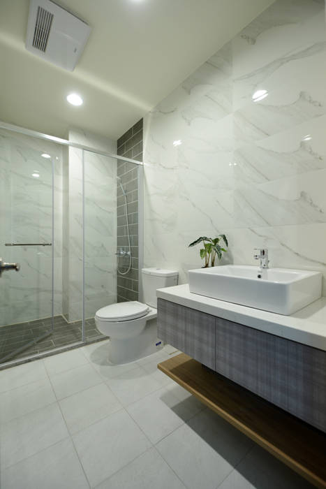 衛浴設計 houseda Modern bathroom Tiles