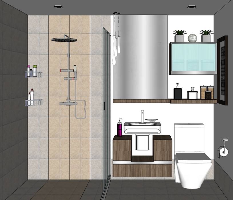 2 Bedroom Condominium Project MKC DESIGN Modern bathroom