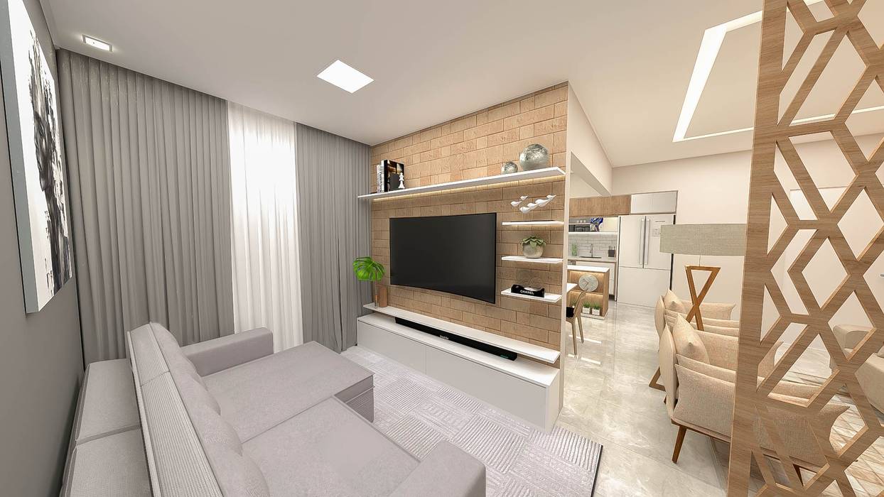 Implantação de Apartamento Residencial 68m2, Fareed Arquitetos Associados Fareed Arquitetos Associados أجهزة إلكترونية