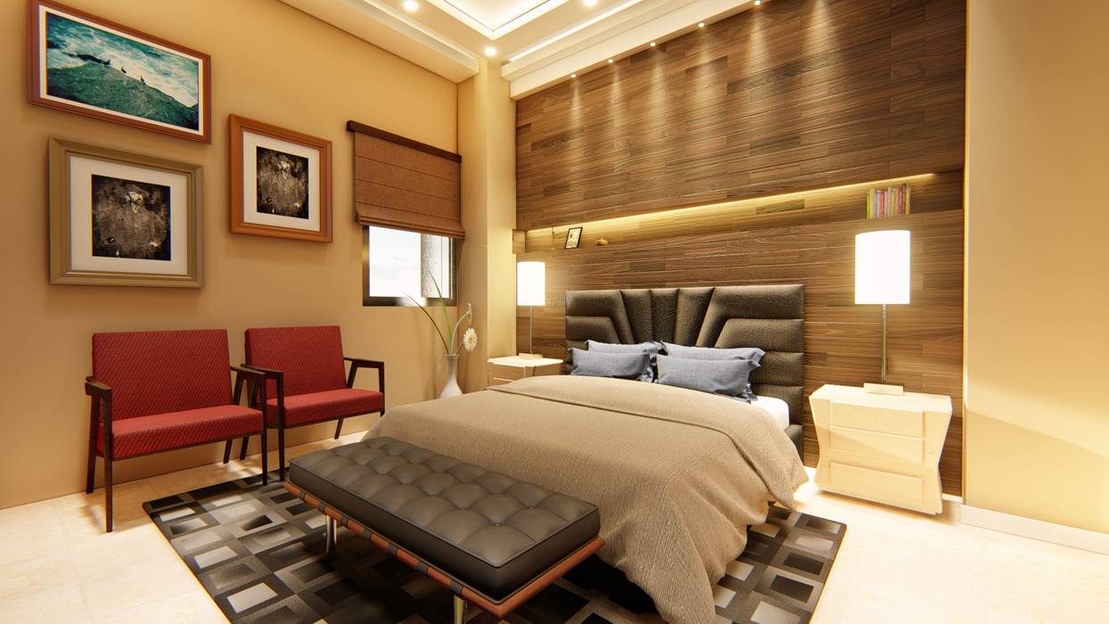 Bedroom Manglam Decor Modern style bedroom beddesign,lightdesign