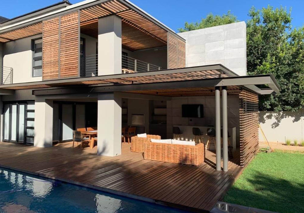 Pavimento da esterno in legno THERMOWOOD - Residenza privata in Pretoria (Sud Africa) ONLYWOOD Pavimento Legno massello Variopinto pavimento,esterno,decking,naturale,resistente,durata 30 anni,thermowood,patio